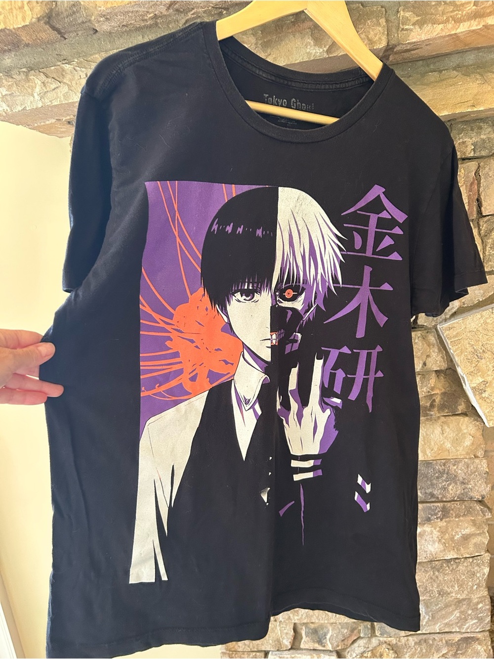 Tokyo Ghoul Split-Print Black Short Sleeve Tee